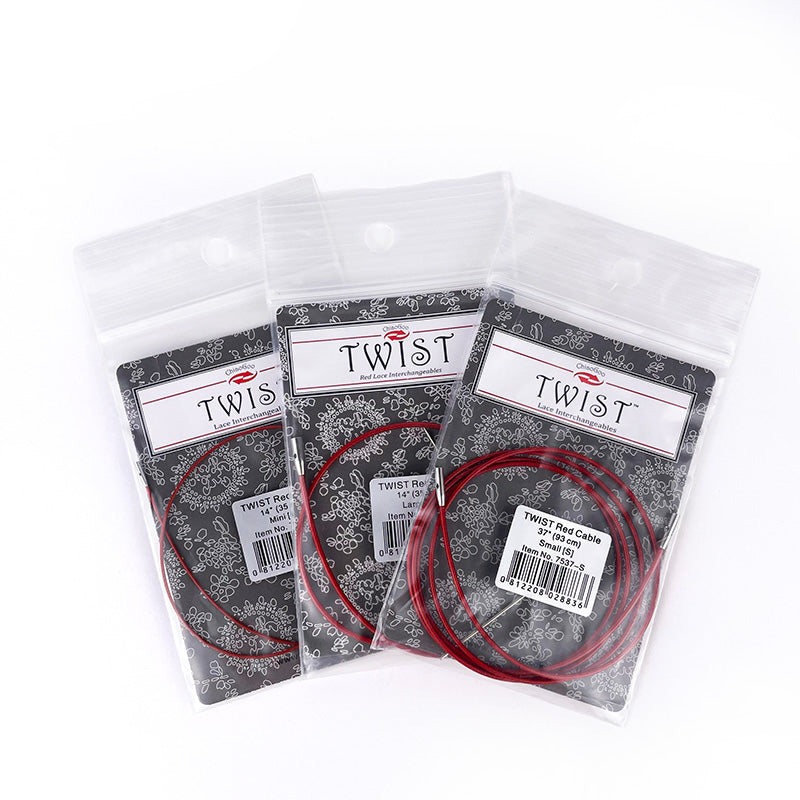 Twist Red - interchangeable cable for circular needles