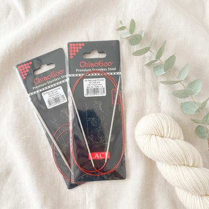 Red Lace - circular needles