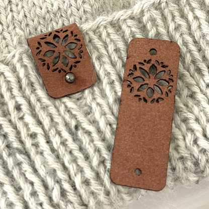 Leather tag, Flower