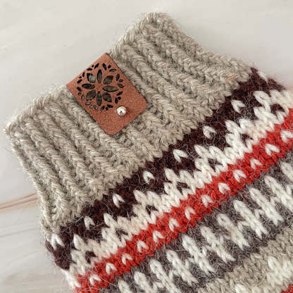 Leather tag, Flower