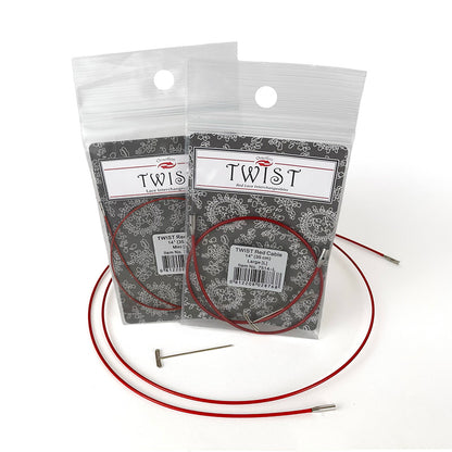 Twist Red - interchangeable cable for circular needles
